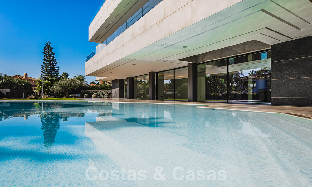 Brand new, beach side ultra-modern designer style villa for sale, Estepona East - Marbella. Ready to move in. 30753