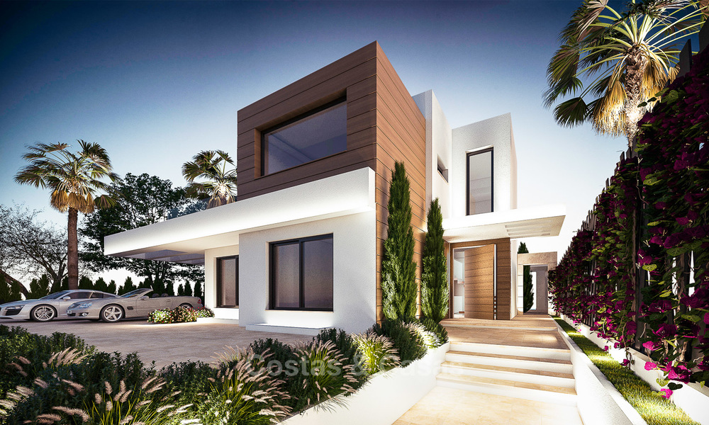 7 new modern villas for sale in a top end, exclusive urbanisation, on the Golden Mile, Marbella 4855