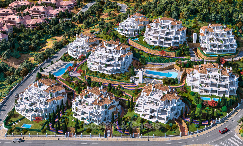 Stunning modern luxury apartments for sale in an exclusive complex in Nueva Andalucia - Marbella with panoramic golf and sea views 4321