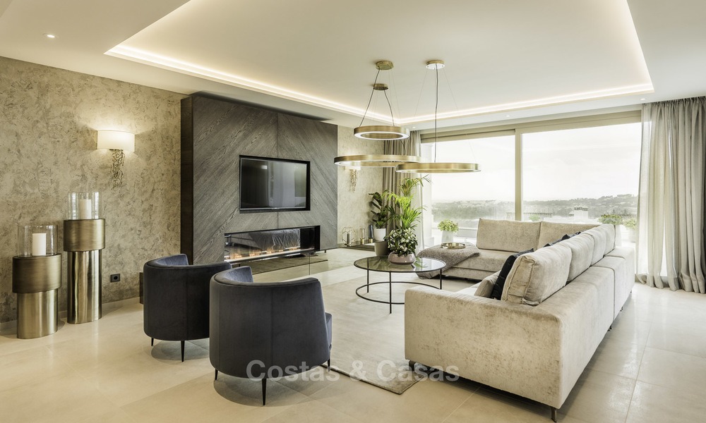 Stunning modern luxury apartments for sale in an exclusive complex in Nueva Andalucia - Marbella with panoramic golf and sea views 12455
