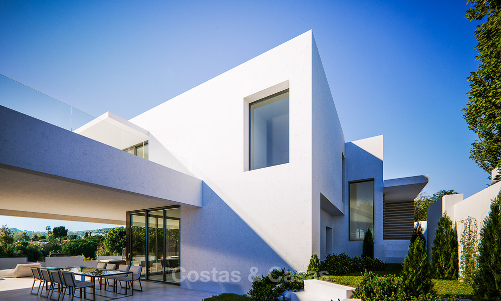 Modern new villa with fantastic sea views for sale, located in a gated community in Benahavis, Marbella 4399