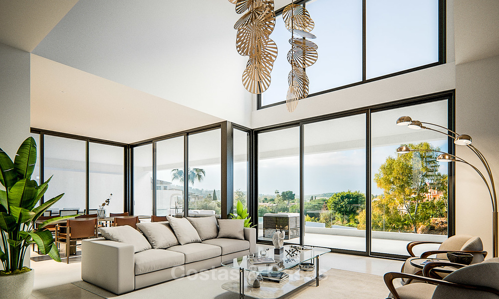 Modern new villa with fantastic sea views for sale, located in a gated community in Benahavis, Marbella 4400