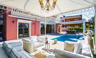 High end classical style luxury villa with sea views for sale on the Golden Mile, Marbella. 4588 