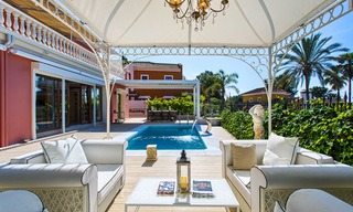 High end classical style luxury villa with sea views for sale on the Golden Mile, Marbella. 4589 