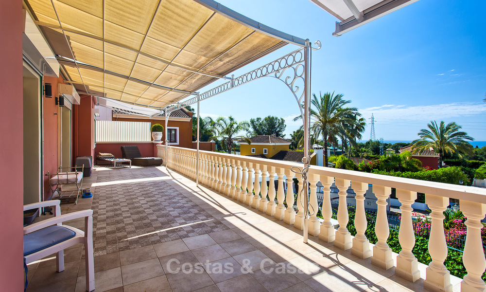 High end classical style luxury villa with sea views for sale on the Golden Mile, Marbella. 4609