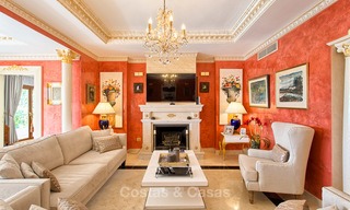 High end classical style luxury villa with sea views for sale on the Golden Mile, Marbella. 4618 