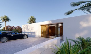 Detached modern new villa for sale, second line golf with unobstructed golf and sea views, Estepona 4698 