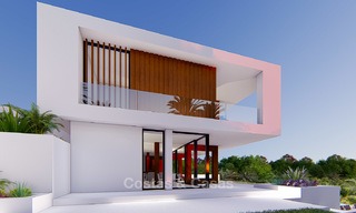 Detached modern new villa for sale, second line golf with unobstructed golf and sea views, Estepona 4701 