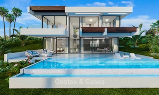 Modern villa for sale with beautiful open sea views, 5 minutes’ walk to the beach - Estepona 4703 