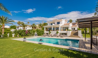Recently renovated Andalusian style luxury villa with sea views for sale, close to beach, Elviria, East Marbella 4835 