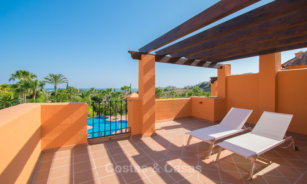 Freshly renovated, Andalusian style townhouses for sale, with sea views, ready to move in, Benahavis, Marbella 5968