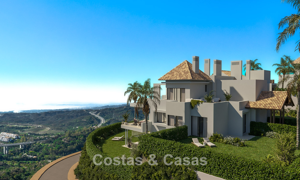 Modern luxury apartments for sale in a new development with spectacular sea views in Benahavis, Marbella 804270
