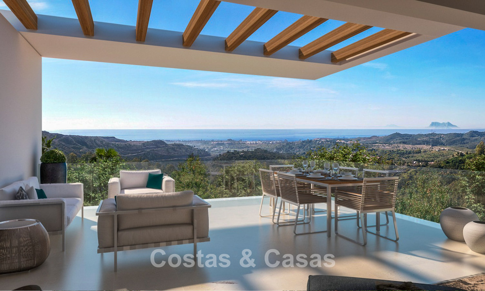 Modern luxury apartments for sale in a new development with spectacular sea views in Benahavis, Marbella 804271