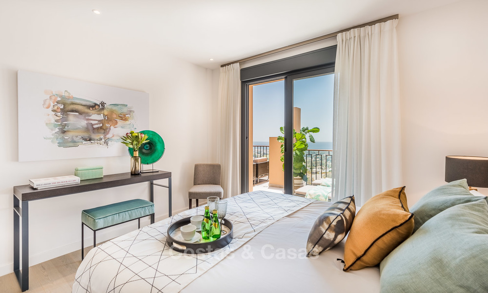 New, Andalusian style, luxury apartments with stunning sea views for sale, in Benahavis – Marbella 5076