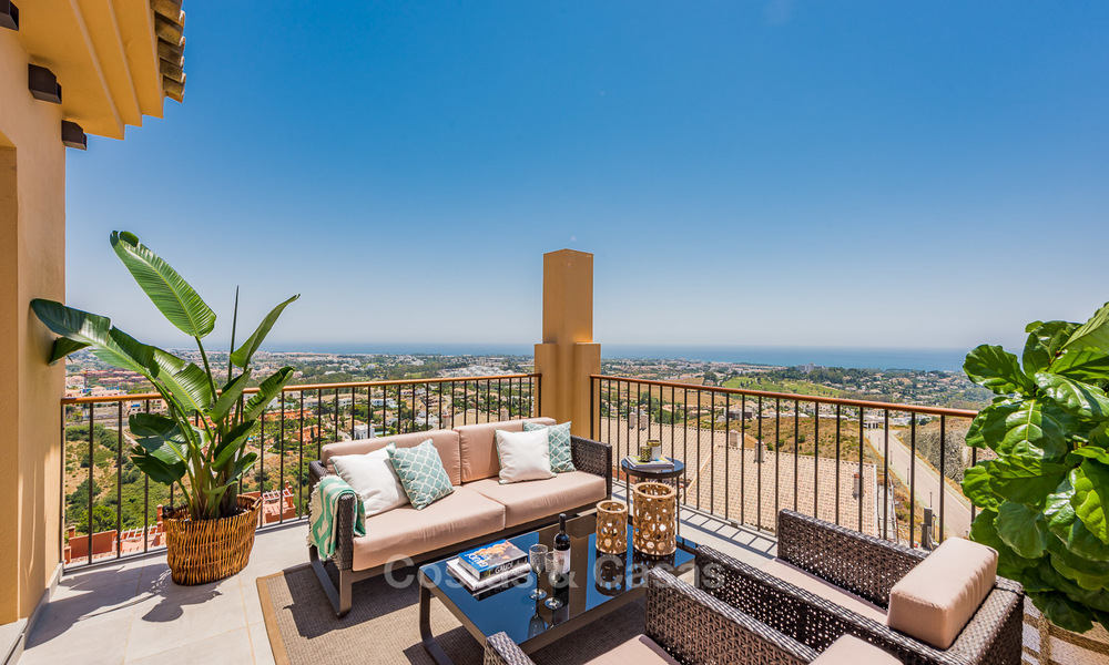 New, Andalusian style, luxury apartments with stunning sea views for sale, in Benahavis – Marbella 5081