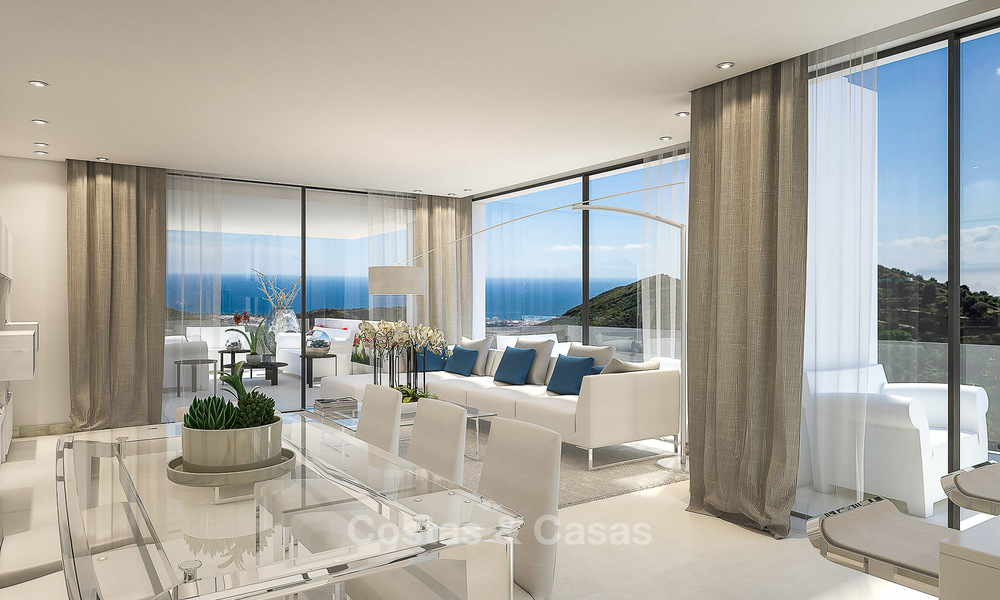 Modern luxury apartments for sale with uninterrupted sea views at a short drive from Marbella center. 4863