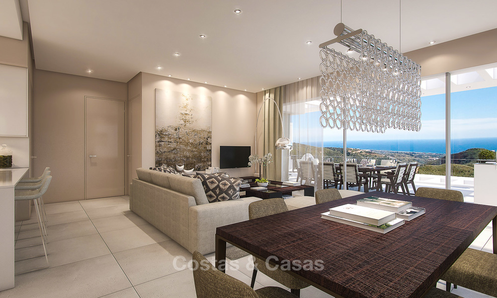 Modern luxury apartments for sale with uninterrupted sea views at a short drive from Marbella center. 4865