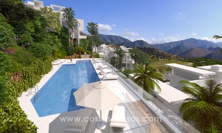 Modern luxury apartments for sale with uninterrupted sea views at a short drive from Marbella center. 4875 