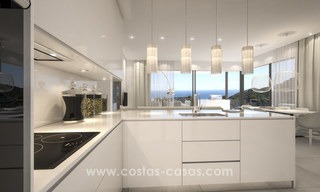 Modern-contemporary luxury apartments with breath taking sea views for sale, short drive to Marbella center 4893 