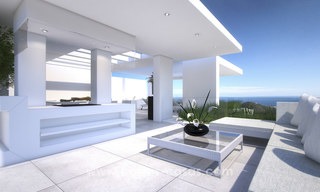 Modern-contemporary luxury apartments with breath taking sea views for sale, short drive to Marbella center 4901 