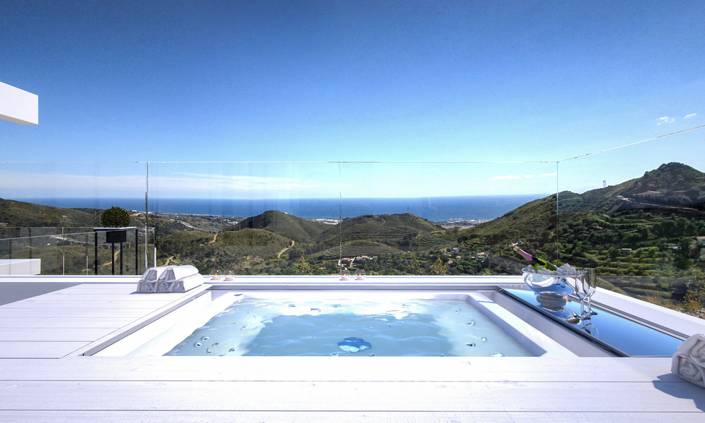 Modern-contemporary luxury apartments with breath taking sea views for sale, short drive to Marbella center 4906