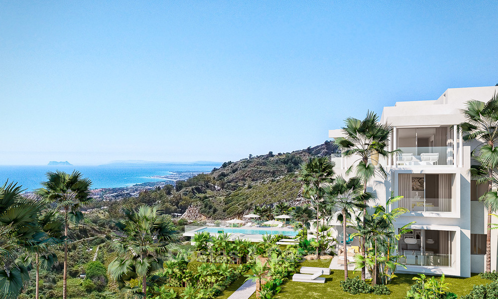 Modern-contemporary luxury apartments with breath taking sea views for sale, short drive to Marbella center 4884