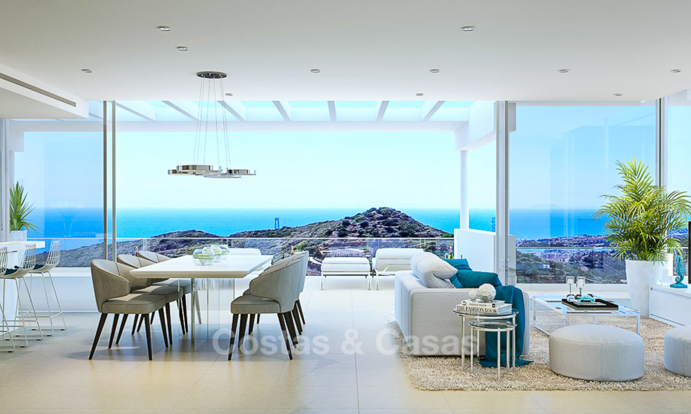 Modern-contemporary luxury apartments with breath taking sea views for sale, short drive to Marbella center 4886