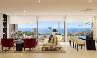 Modern-contemporary luxury apartments with exquisite sea views for sale, short drive to Marbella centre. Ready to move in. Last 3 penthouses. 4955 