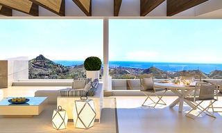 Modern-contemporary luxury apartments with exquisite sea views for sale, short drive to Marbella centre. Ready to move in. Last 3 penthouses. 4961 
