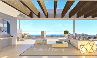 Modern-contemporary luxury apartments with exquisite sea views for sale, short drive to Marbella centre. Ready to move in. Last 3 penthouses. 4962 