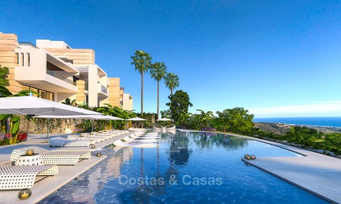 Modern-contemporary luxury apartments with exquisite sea views for sale, short drive to Marbella centre. 4967