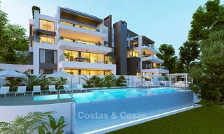 Exclusive new luxury apartments for sale, contemporary design and with sea views, in Benahavis - Marbella 5097 