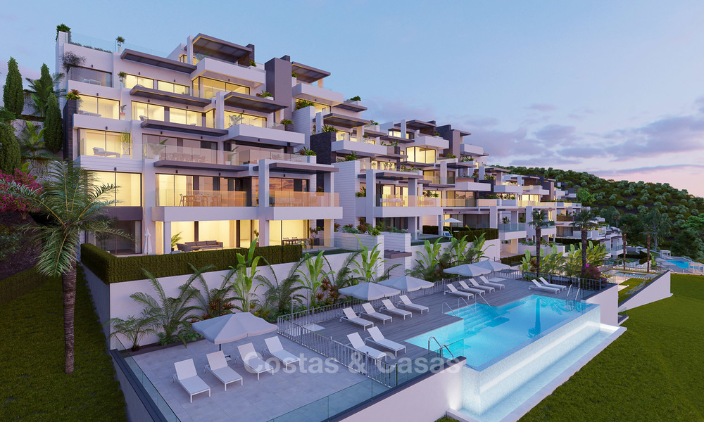 Exclusive new luxury apartments for sale, contemporary design and with sea views, in Benahavis - Marbella 5098