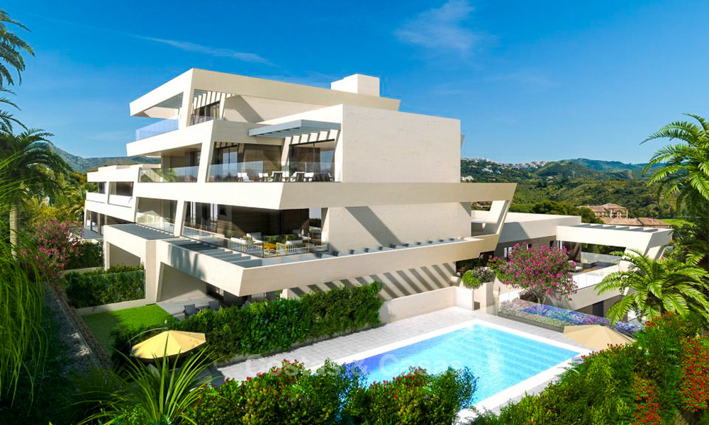 New modern luxury apartments with sea views for sale, Marbella. Walking distance to golf and beach. 5110