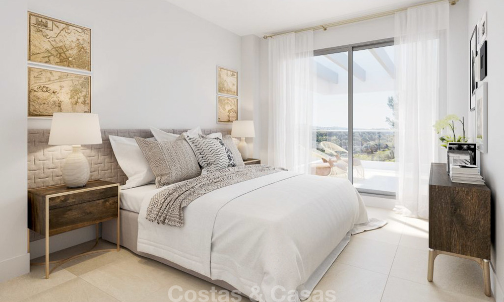 New modern luxury apartments with sea views for sale, Marbella. Walking distance to golf and beach. 5116