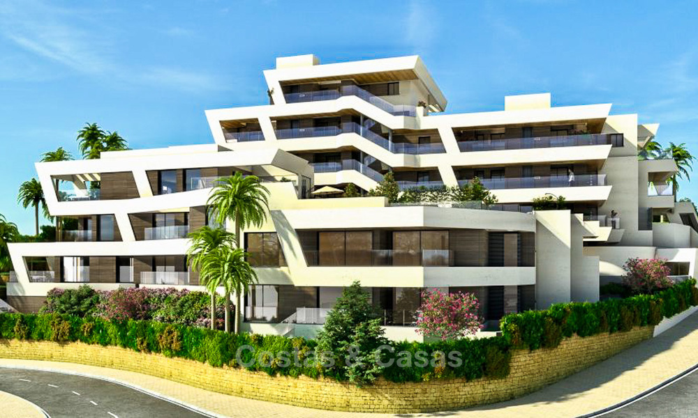 New modern luxury apartments with sea views for sale, Marbella. Walking distance to golf and beach. 5120
