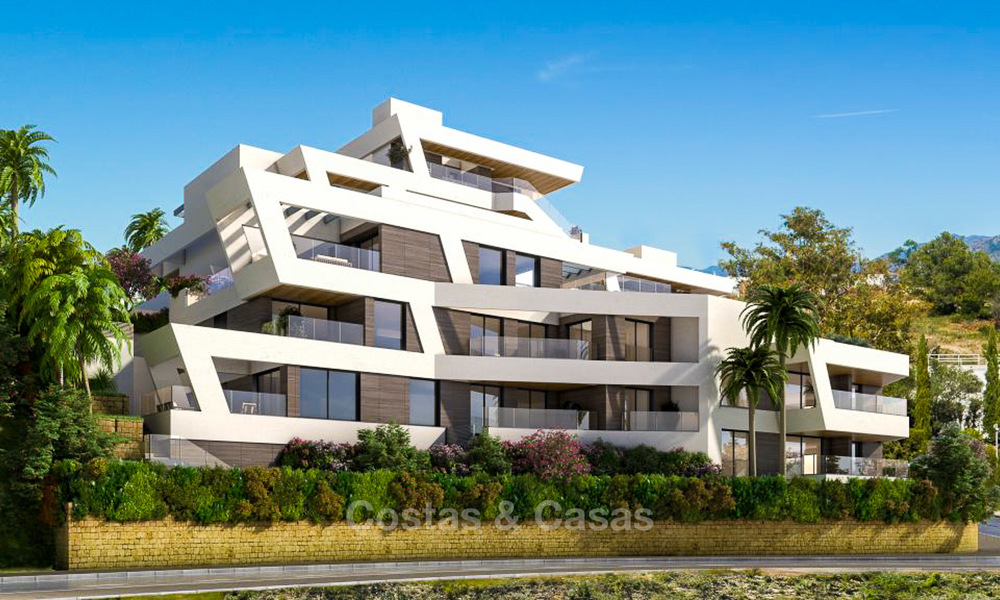 New modern luxury apartments with sea views for sale, Marbella. Walking distance to golf and beach. 5121