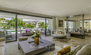 Impressive contemporary style luxury villa for sale in Nueva Andalucía, Marbella. Ready to move in and quality furnished. 15332 