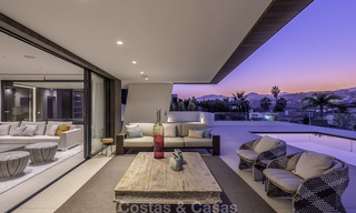 Impressive contemporary style luxury villa for sale in Nueva Andalucía, Marbella. Ready to move in and quality furnished. 15592 