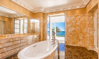 Prestigious palatial front line beach villa for sale, classic style, between Marbella and Estepona 5515 