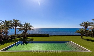 Prestigious palatial front line beach villa for sale, classic style, between Marbella and Estepona 5524 