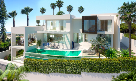 New modern contemporary luxury villa for sale, with sea and mountain views, Nueva Andalucia, Marbella 5527