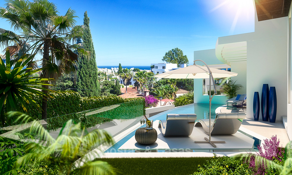 New modern contemporary luxury villa for sale, with sea and mountain views, Nueva Andalucia, Marbella 5528
