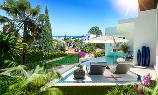 New modern contemporary luxury villa for sale, with sea and mountain views, Nueva Andalucia, Marbella 5528 