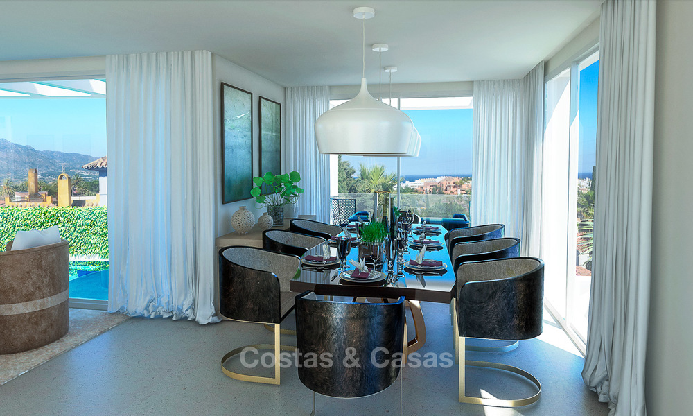 New modern contemporary luxury villa for sale, with sea and mountain views, Nueva Andalucia, Marbella 5530