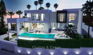 New modern contemporary luxury villa for sale, with sea and mountain views, Nueva Andalucia, Marbella 5535 