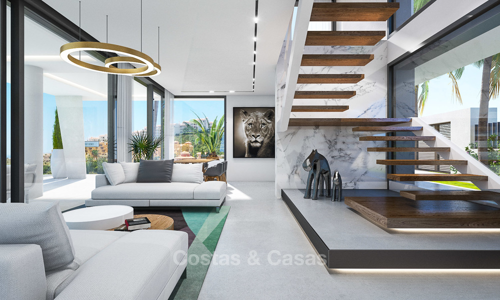 New modern, avant garde style villas with sea views for sale, La Duquesa, Manilva, Costa del Sol 5609