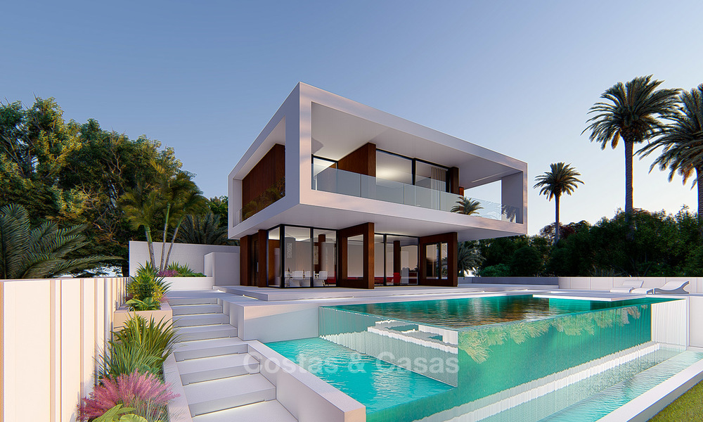 New modern luxury villa for sale, with sea and golf views, Estepona. 5611