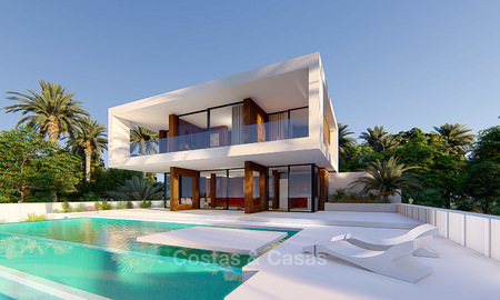 New modern luxury villa for sale, with sea and golf views, Estepona. 5612