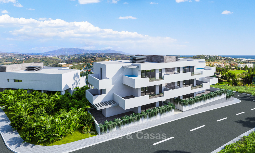 New modern frontline golf apartments for sale, La Cala de Mijas, Costa del Sol 5700